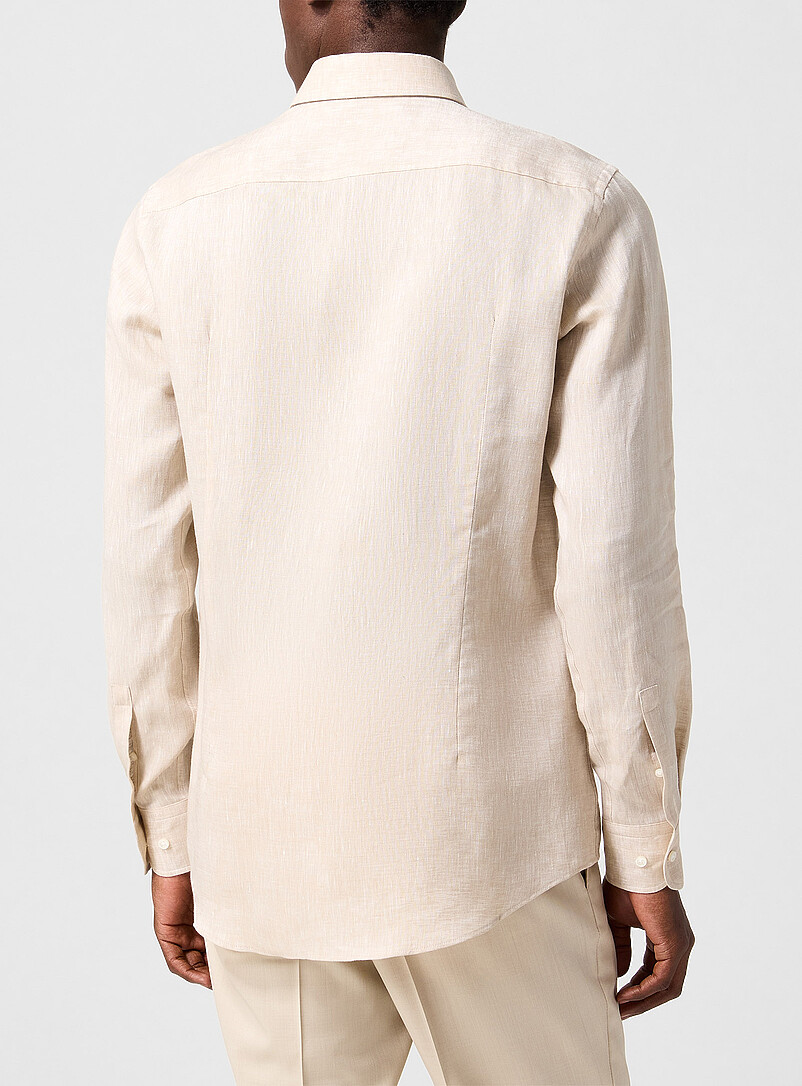 Slim-fit 100% linen shirt product image 2