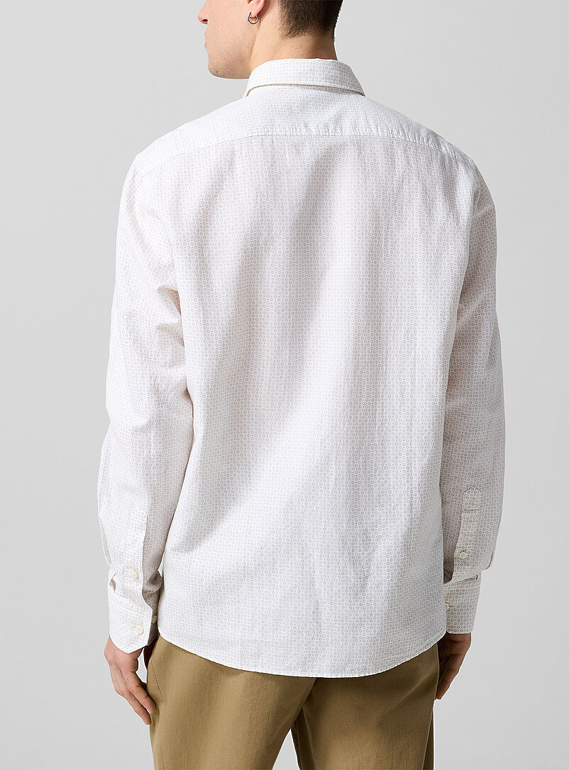 Linen-cotton microprint shirt product image 2
