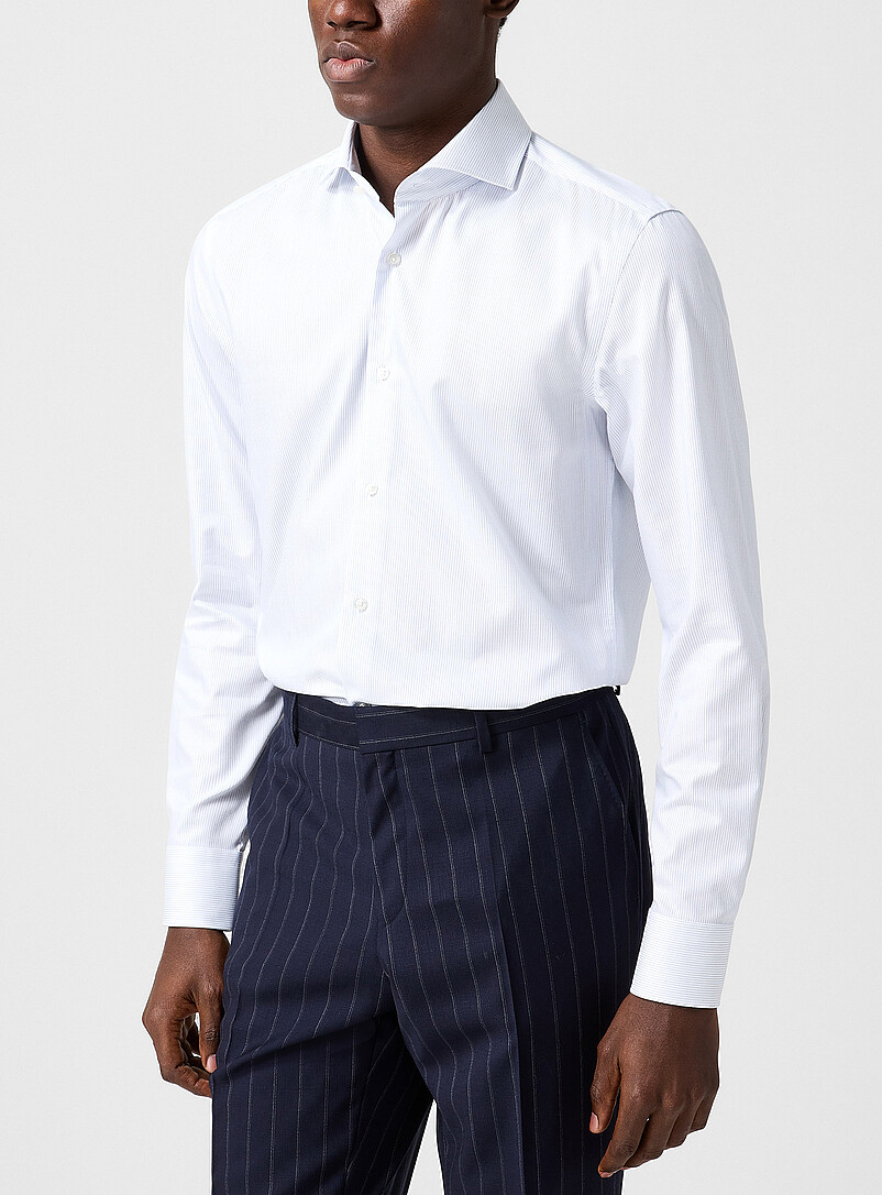 Thin-Stripe Slim Shirt