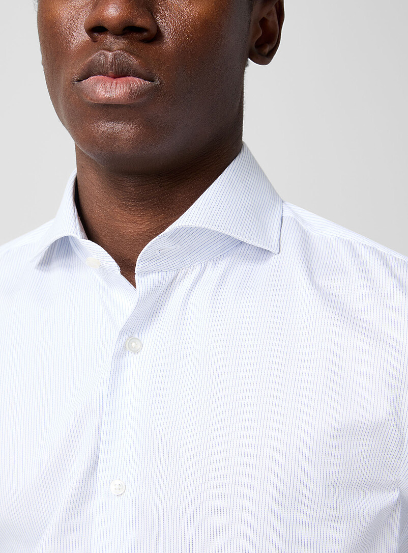 Thin-stripe slim shirt product image 2