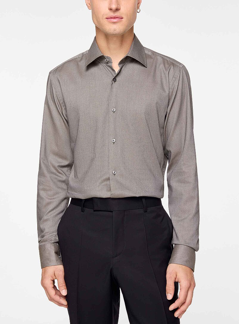 Performance geo mini-pattern shirt product image (primary)
