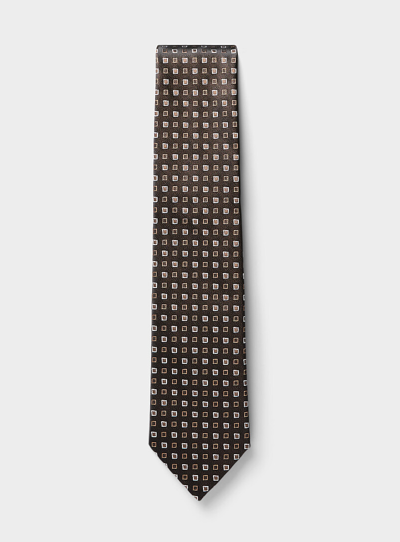 Mini squares silk-blend tie product image (primary)