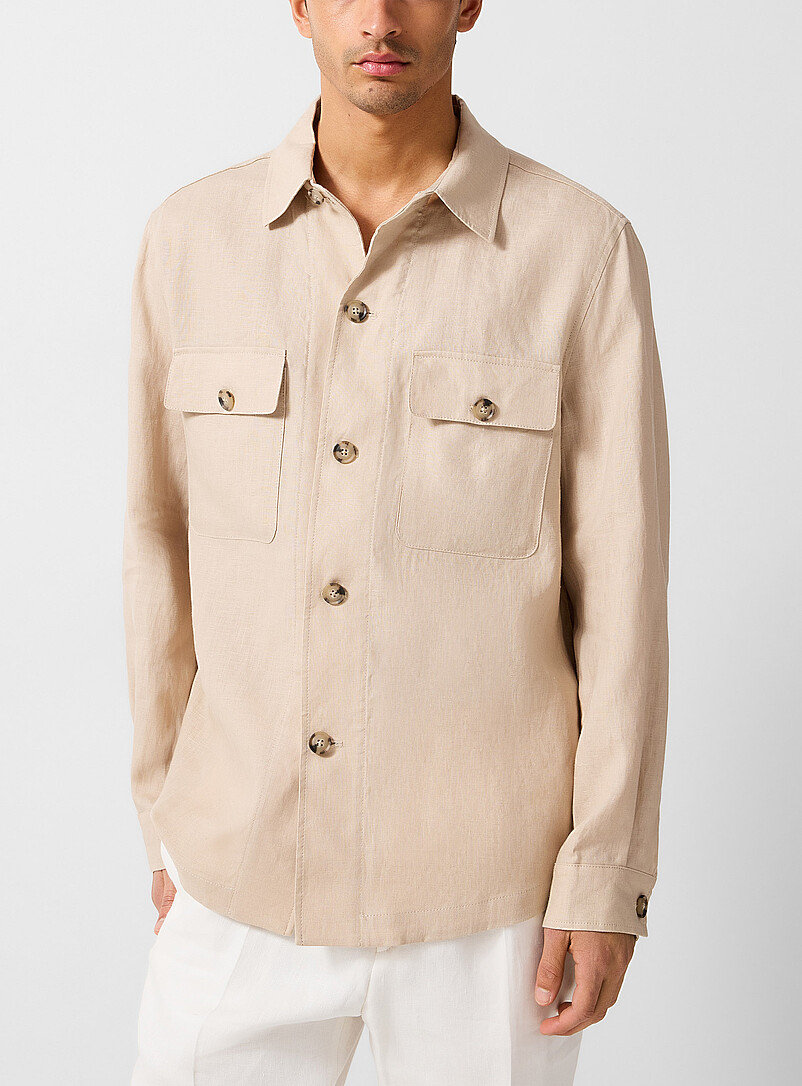 Pure Linen Safari Overshirt