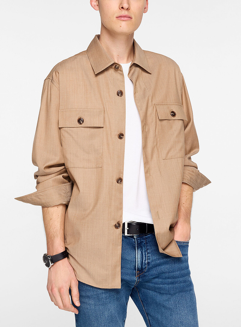 100% virgin wool overshirt product image 2
