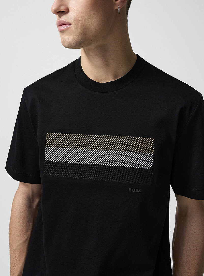 Signature stripe mercerized cotton T-shirt product image 2