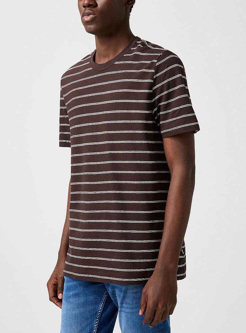 Cotton Linen Striped T-Shirt