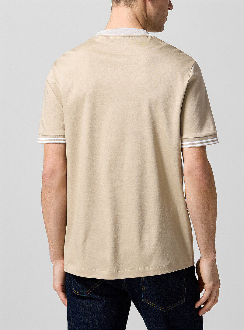 Accent trim mercerized cotton T-shirt product image 2