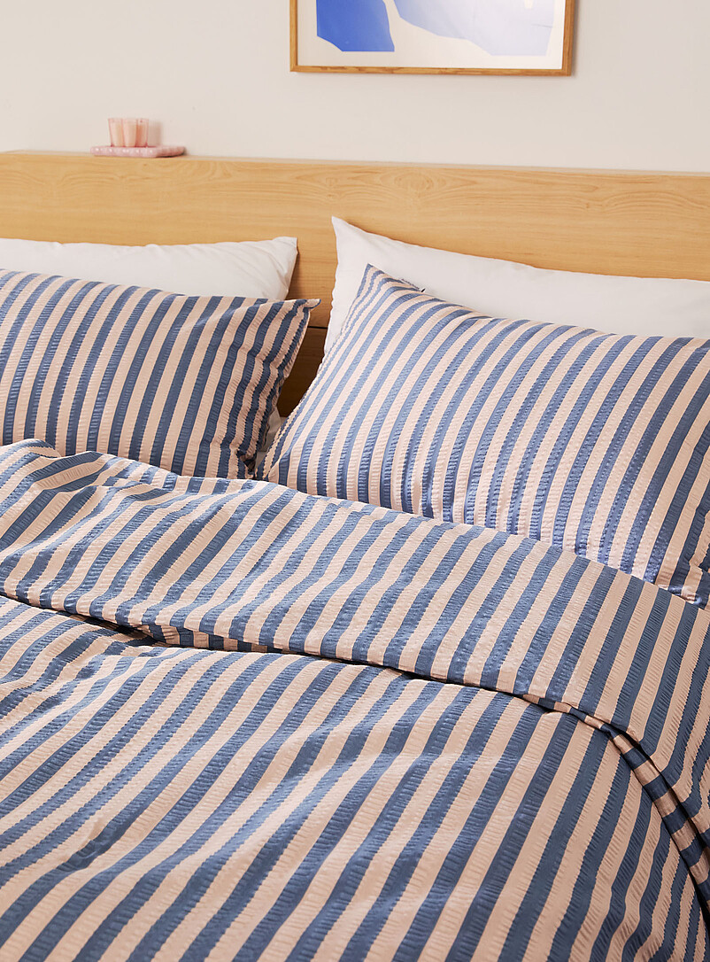 Beddinghouse: L'ensemble housse rayures bleues Veya Bleu