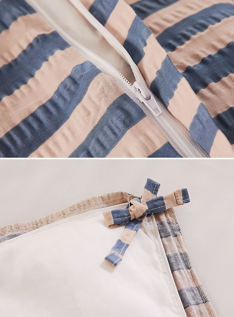 Beddinghouse: L'ensemble housse rayures bleues Veya Bleu