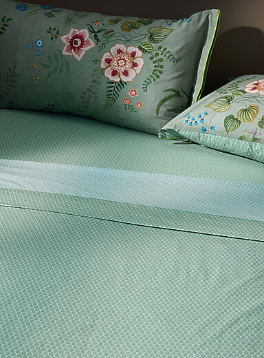 Pip Studio Patterned Green Floral opulence sheet set Fits mattresses up to 16 in