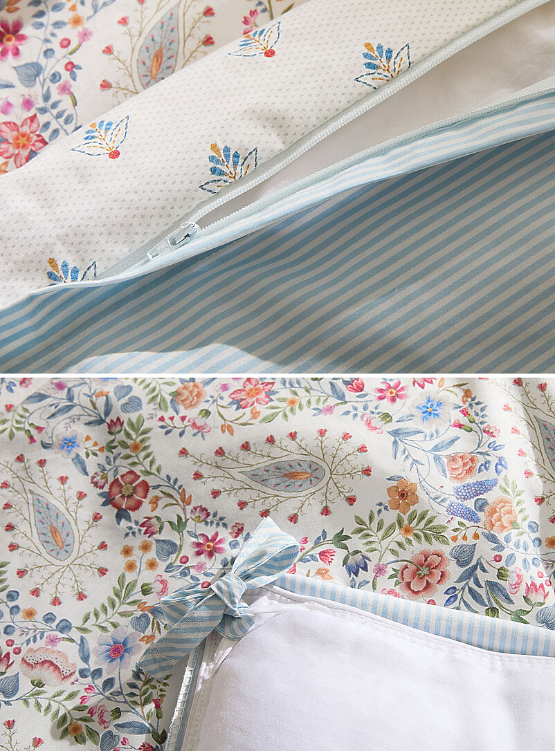 Pip Studio Blue Kairi Bloom delicate flowers duvet cover set