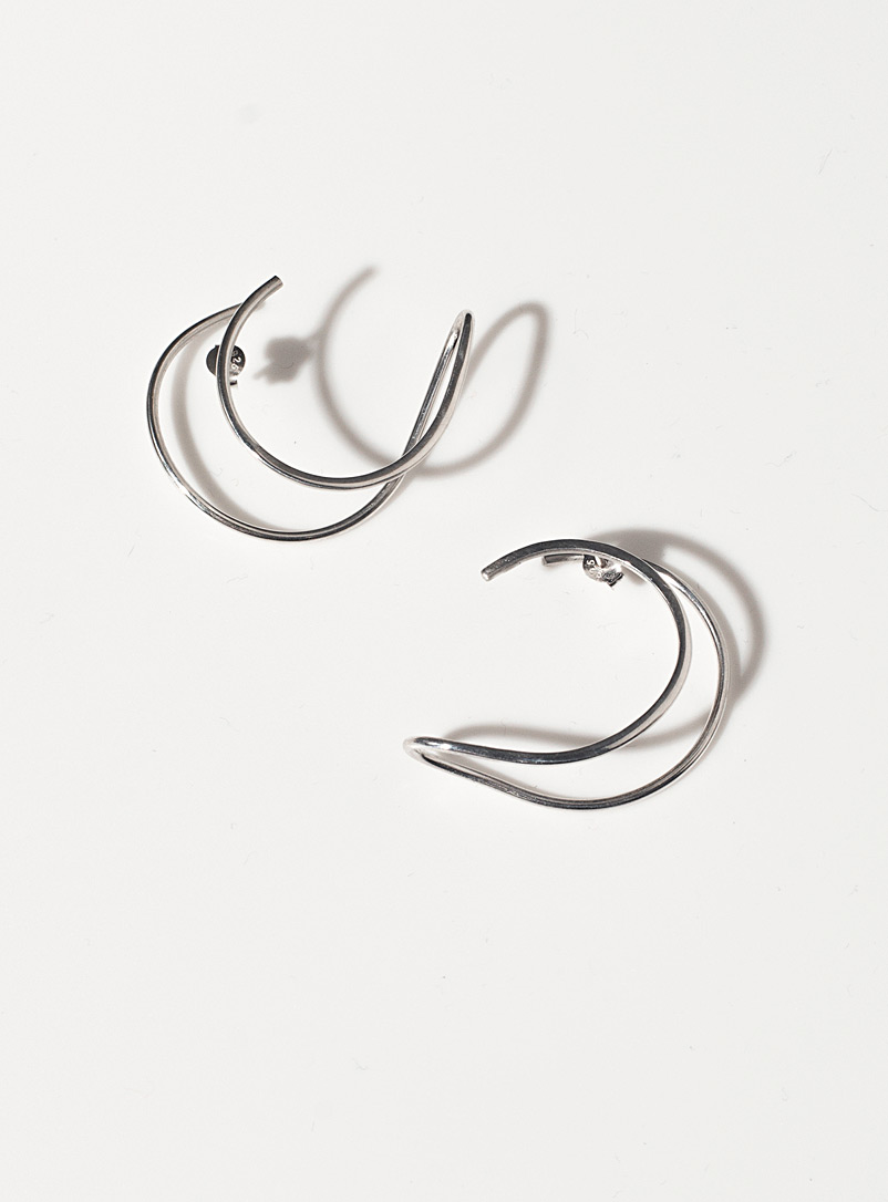 Eugenia Chan Silver Around loops earrings
