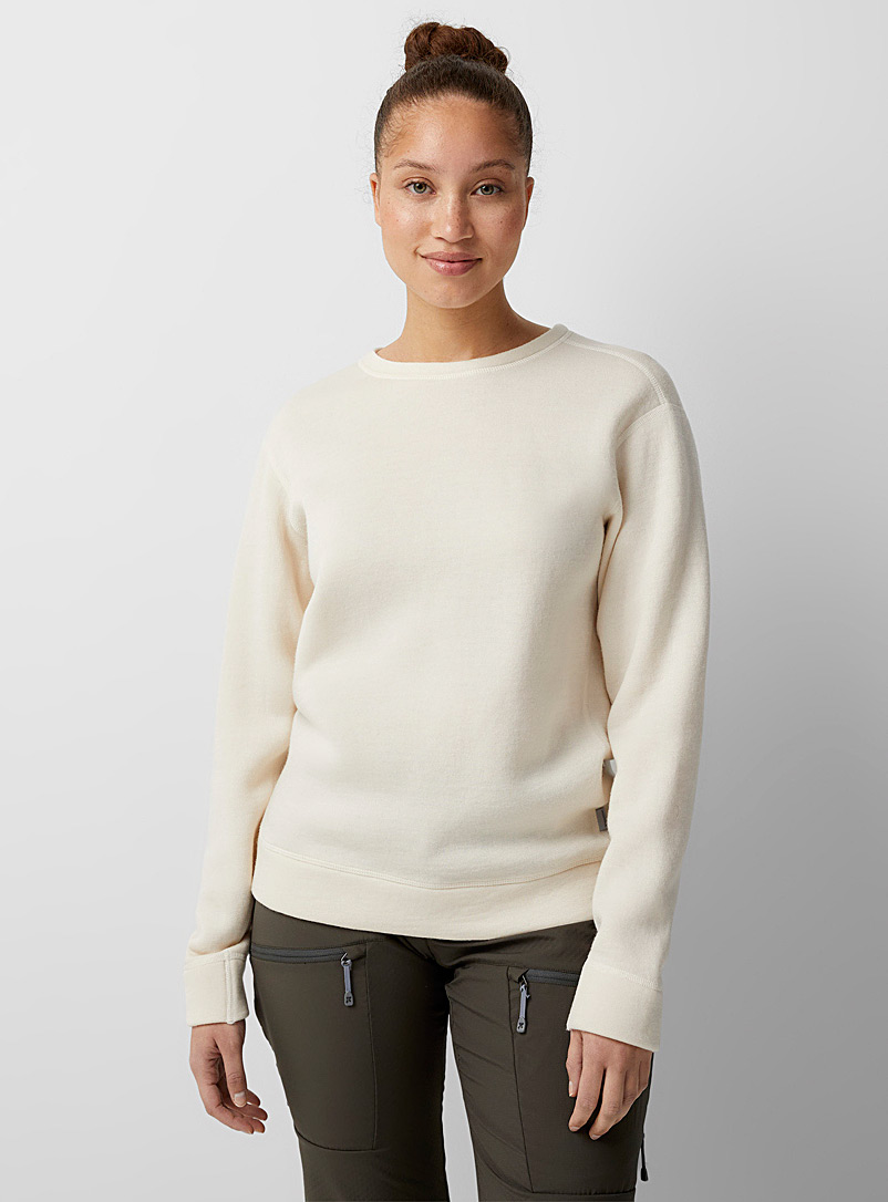 HOUDINI Ivory White Alto merino wool sweatshirt for error