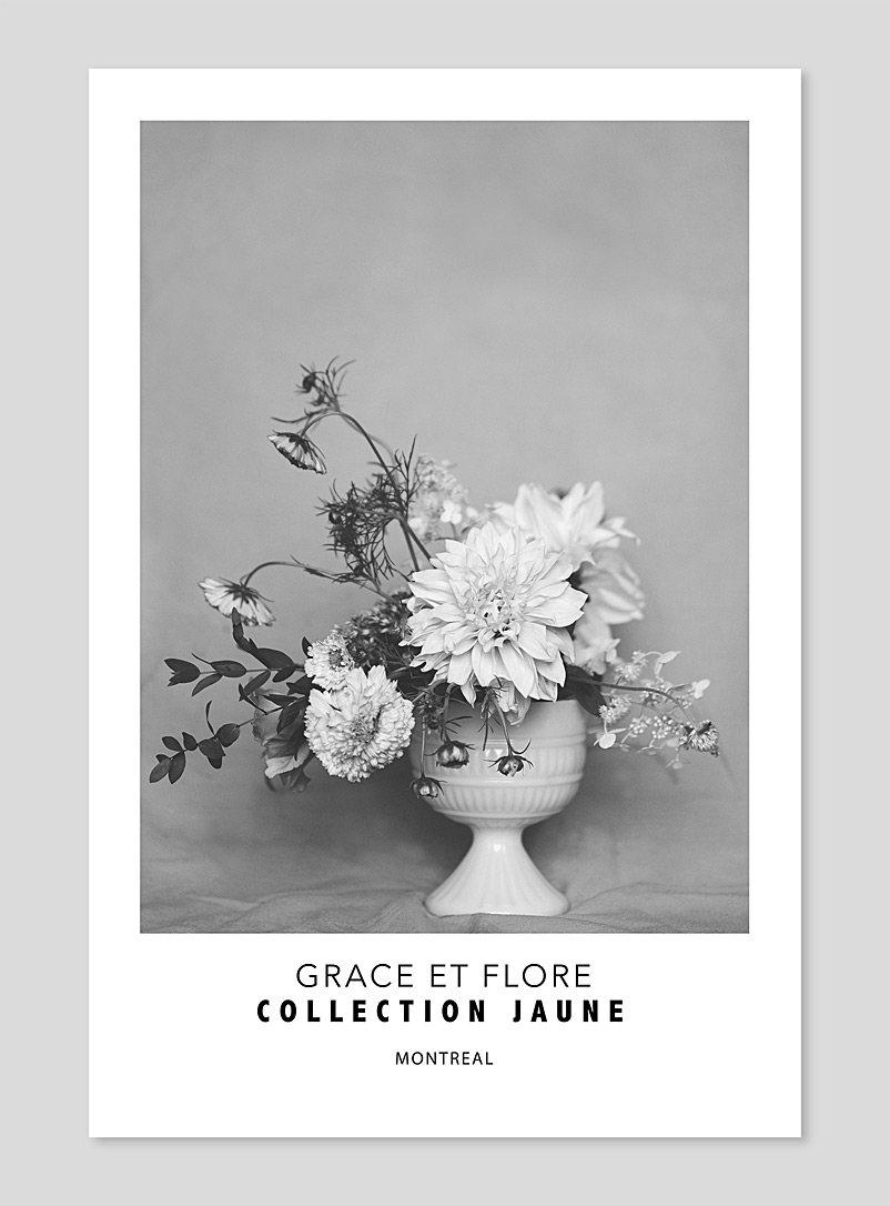 Grace et Flore Black and White Jaune no. 6 photographic print 2 sizes available