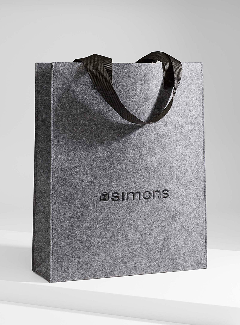 Simons: Le fourre-tout feutre recyclé logo Simons Gris pour femme
