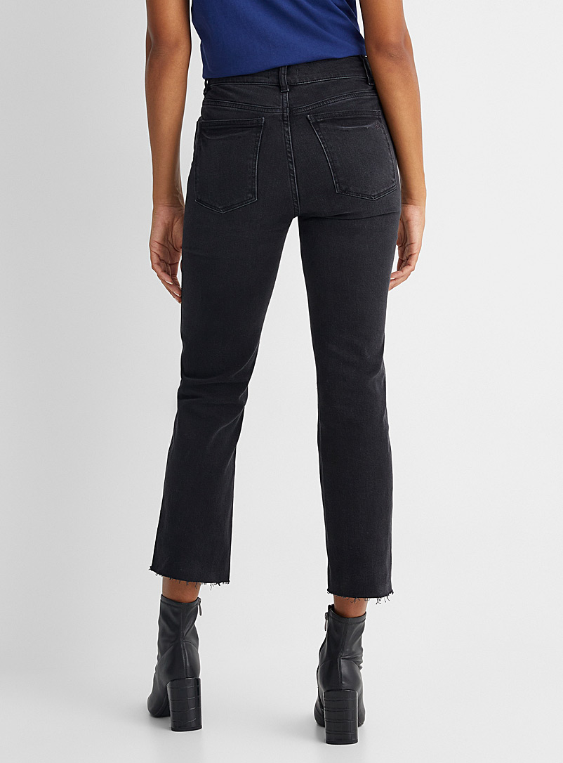 DL1961 Charcoal Black Patti straight cropped jean for women