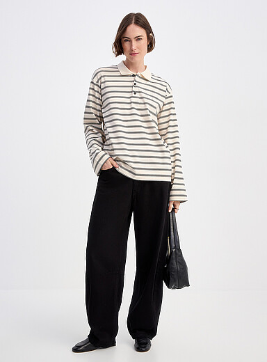 Miro tone-on-tone jean <b>Fit: Barrel leg, high rise</b>