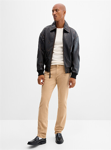 Le jean extensible sable Nick <b>Coupe &eacute;troite</b>