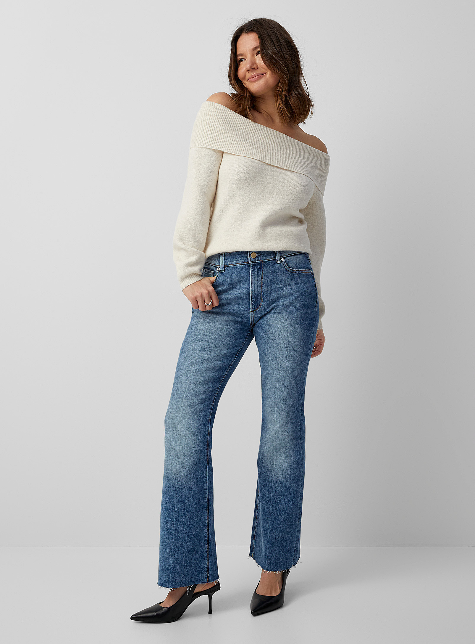 DL1961 - Le jean semi-évasé Bridget indigo moyen