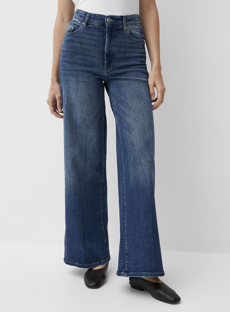 Hepburn medium-indigo jean Fit: Wide leg, high rise product image 2