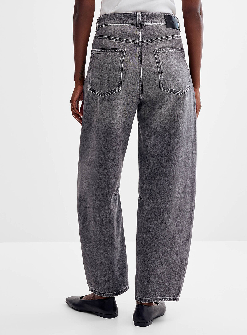 Miro medium-grey jean Fit: Barrel leg, high rise product image 3