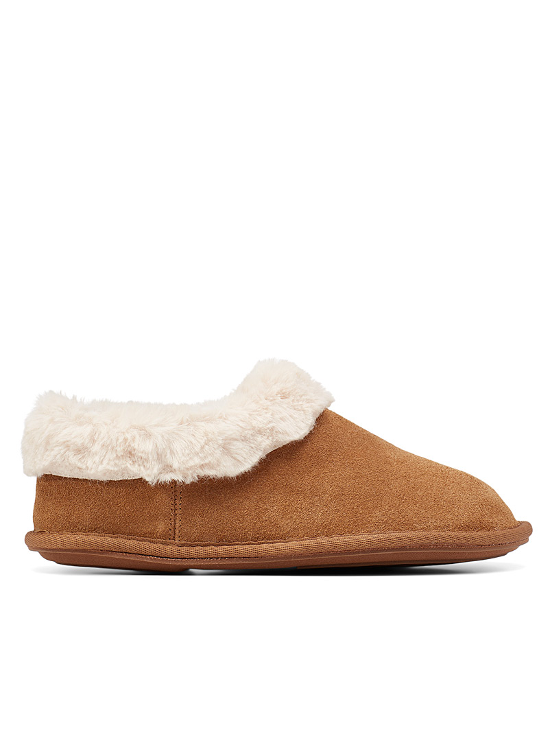 Miiyu Fawn Centre-seam suede slippers for women