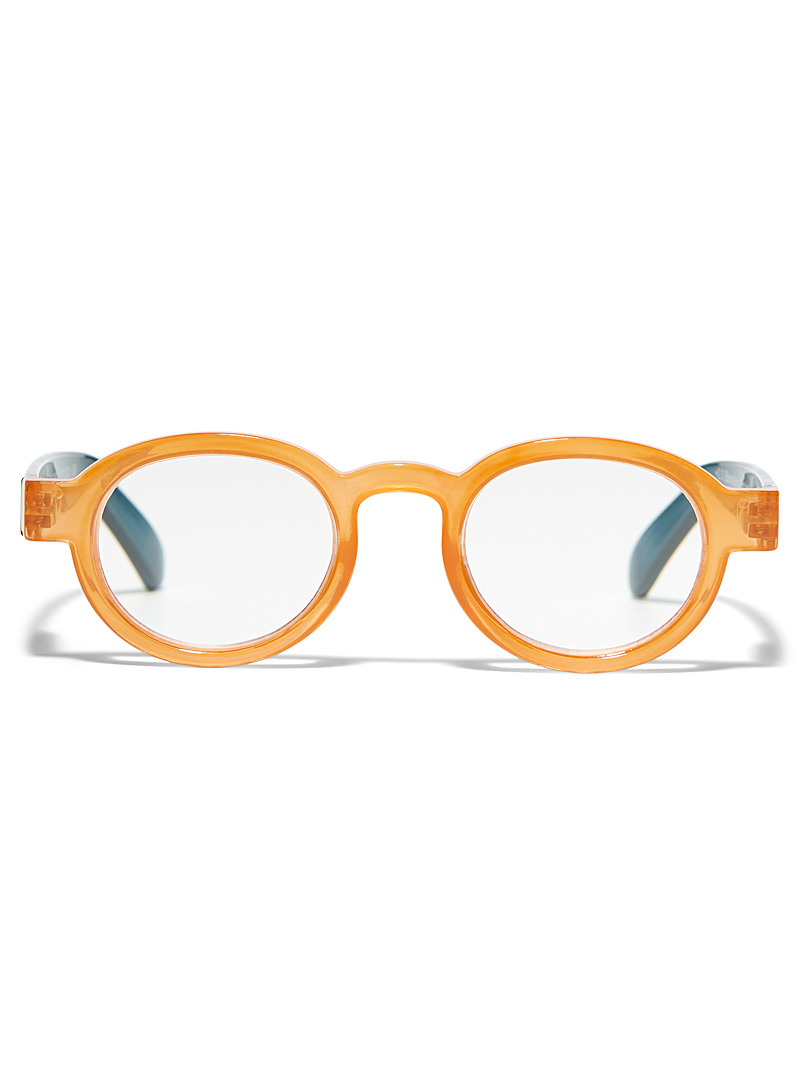 Have a Look Orange Circle Twist round reading glasses for women