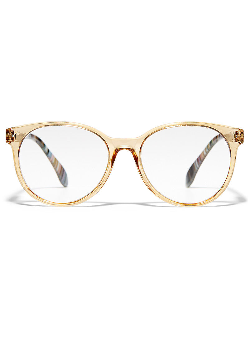 Have a Look: Les lunettes de lecture rondes City Miel chameau pour femme