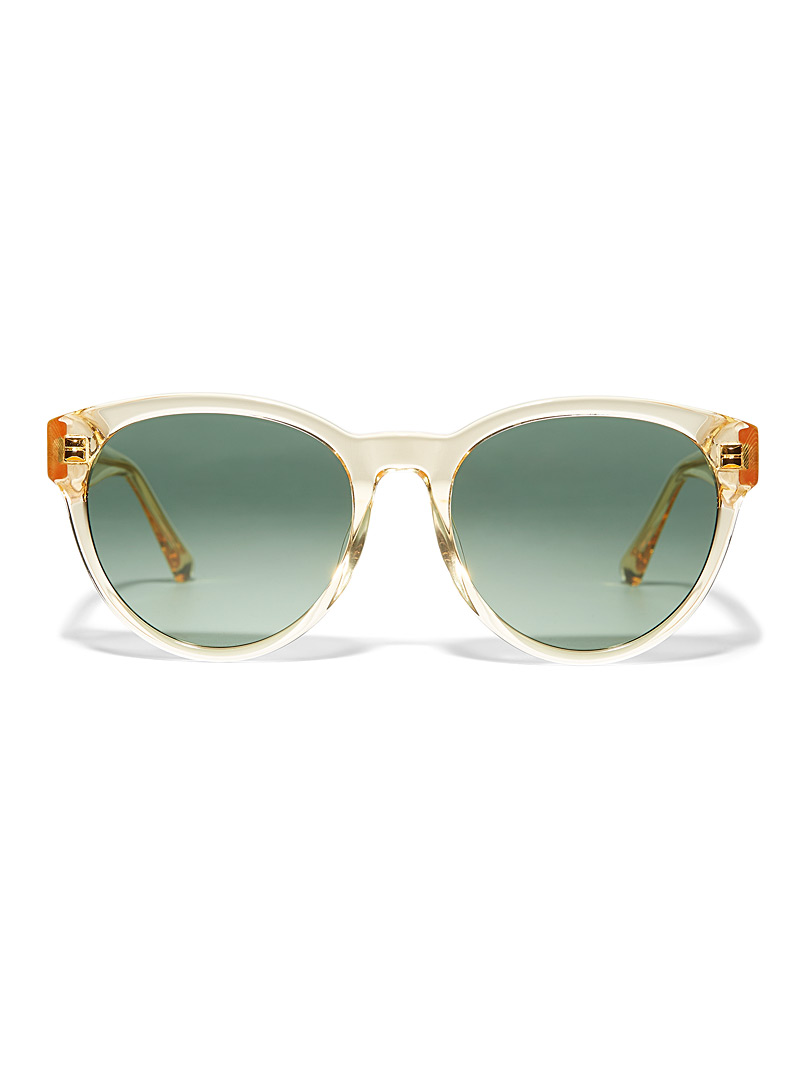 MessyWeekend Cream Beige Rita round sunglasses for women