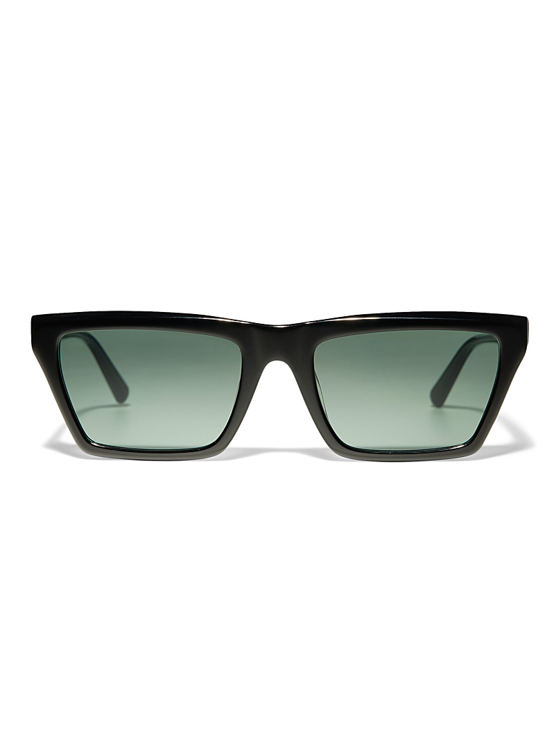 MessyWeekend: Les lunettes de soleil rectangulaires New Corey Noir pour femme