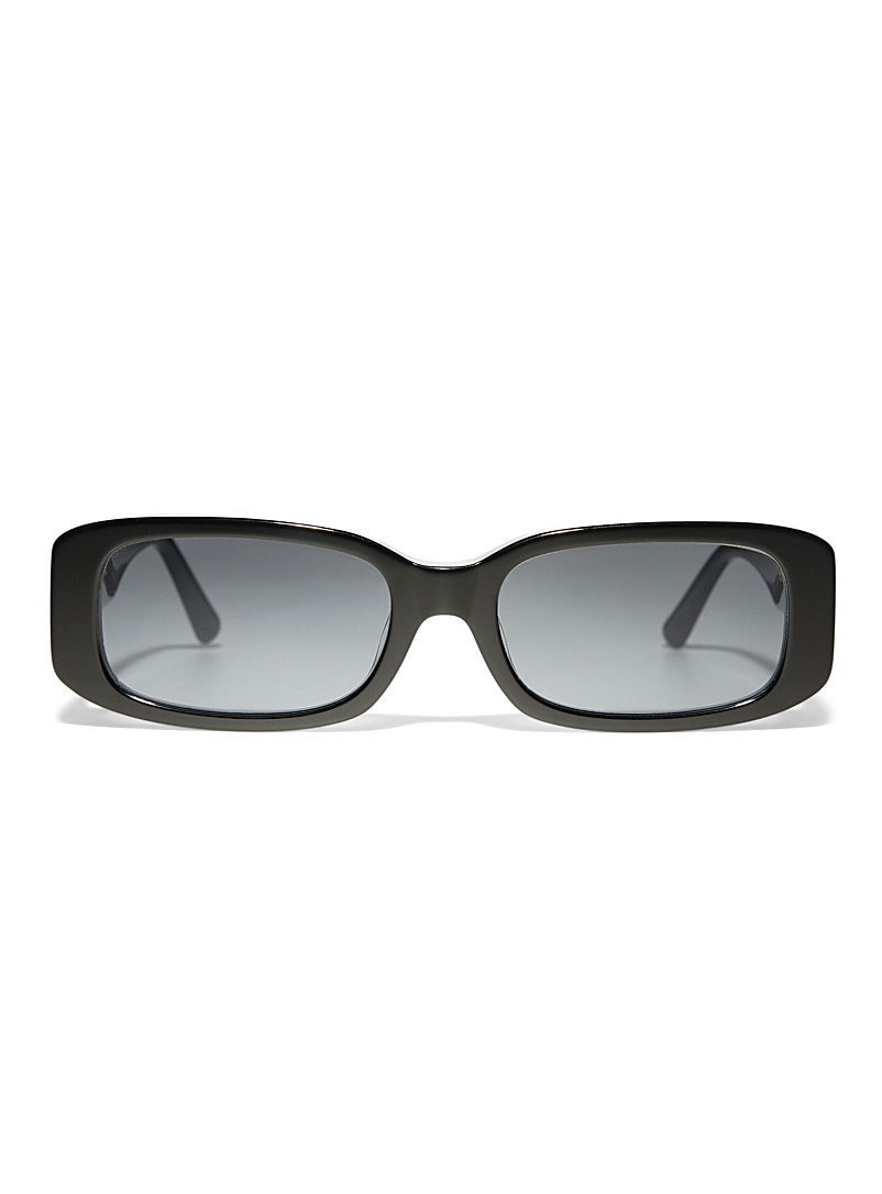 MessyWeekend: Les lunettes de soleil rectangulaires Roxie Noir pour femme