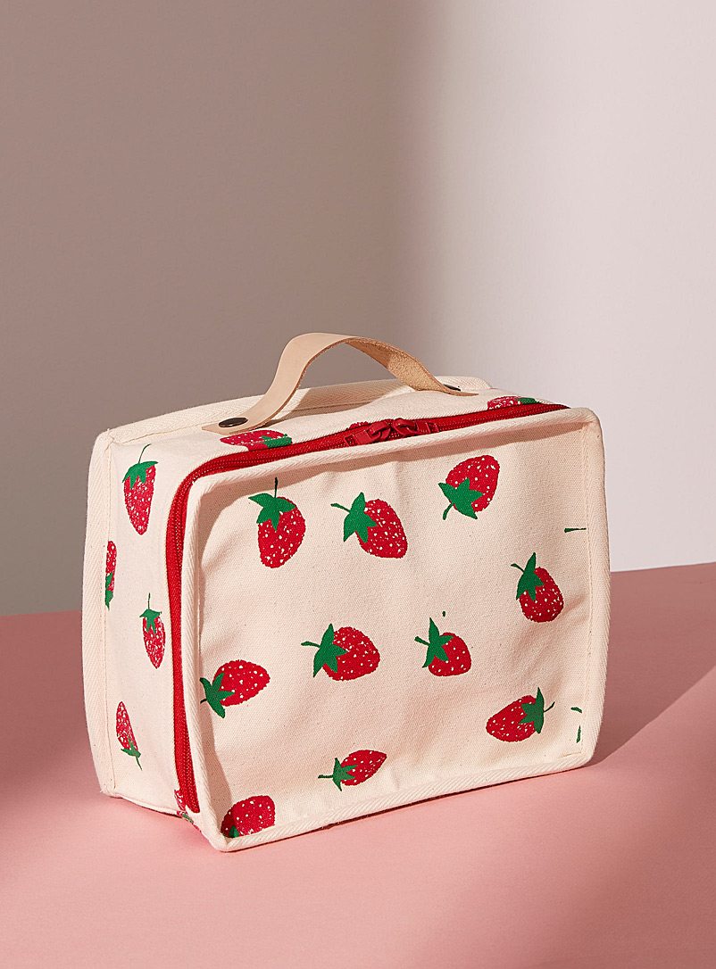 La fée raille Bright Red Small strawberry suitcase