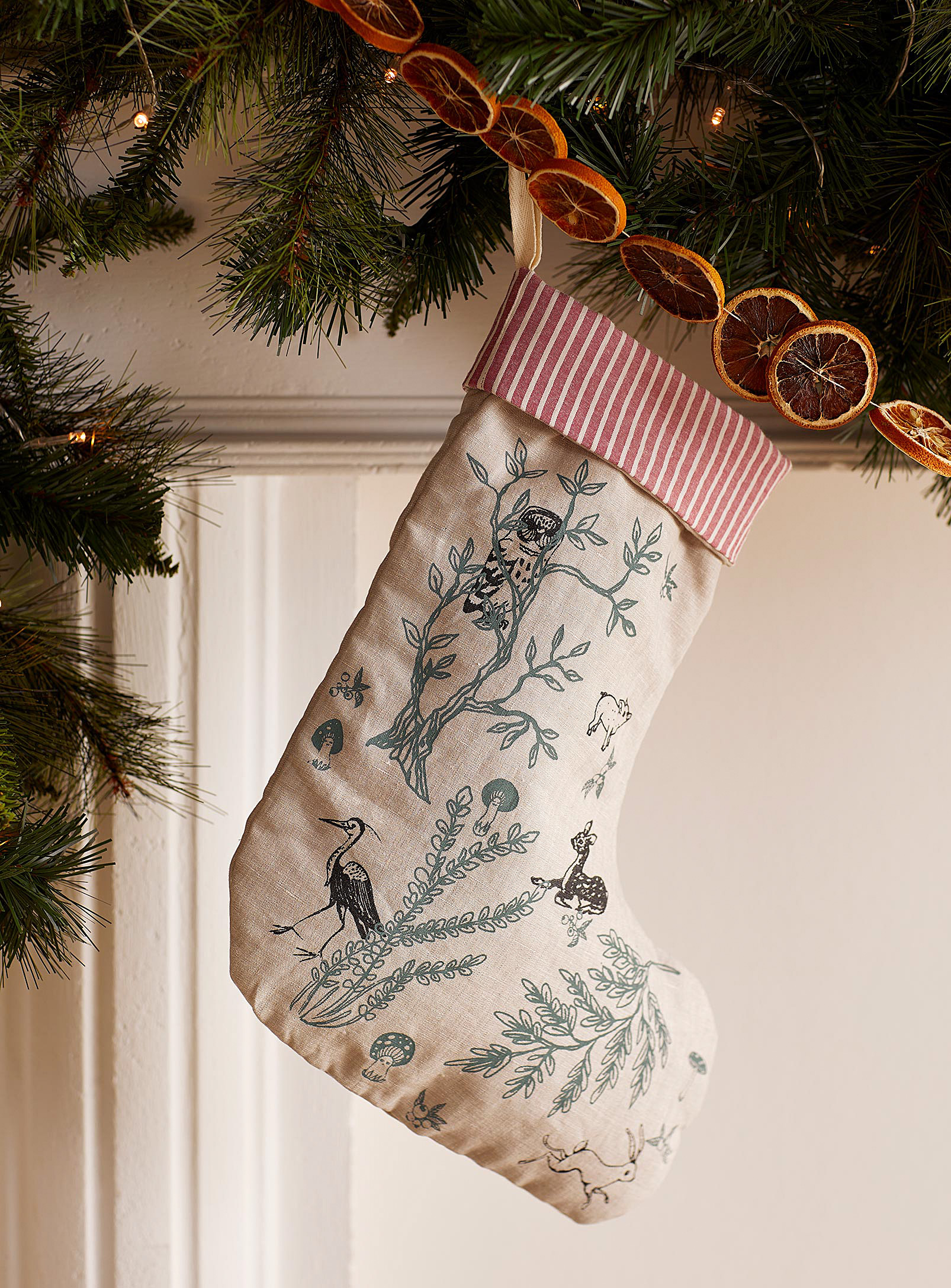 La fée raille - Country-style pattern Christmas stocking
