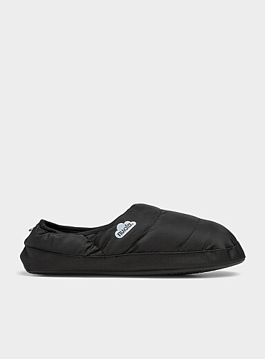 Nuvola: La pantoufle matelass&eacute;e classique Homme Noir pour homme