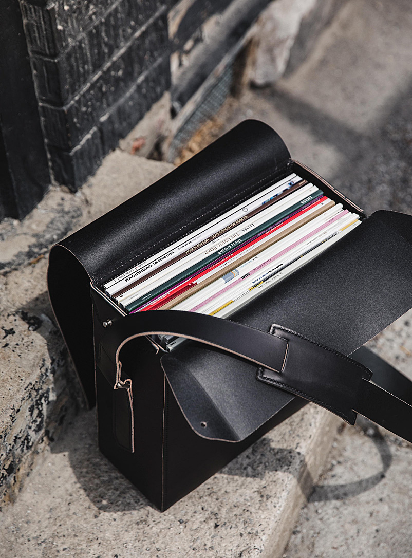 Le Needle Black Leather case for LPs