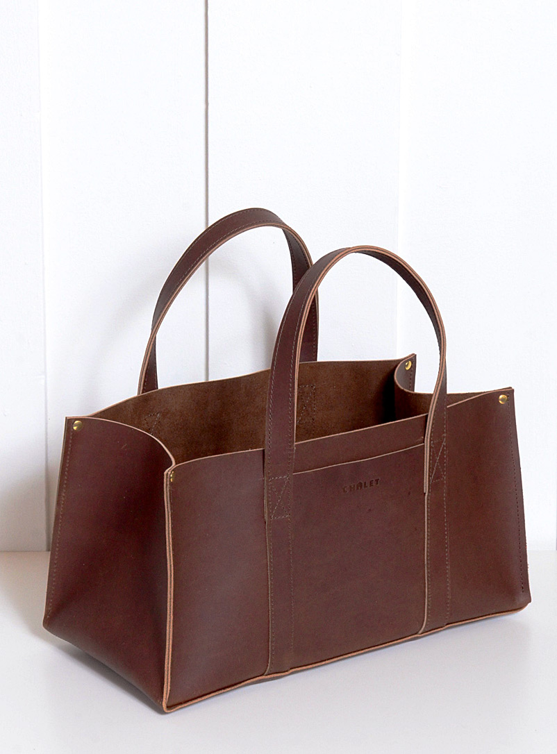 Atelier Chalet: Le sac-boîte utilitaire en cuir Brun