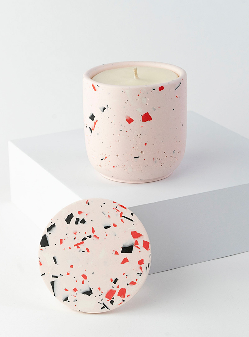 Collage Studio pomegranate Terrazzo jar scented soy candle