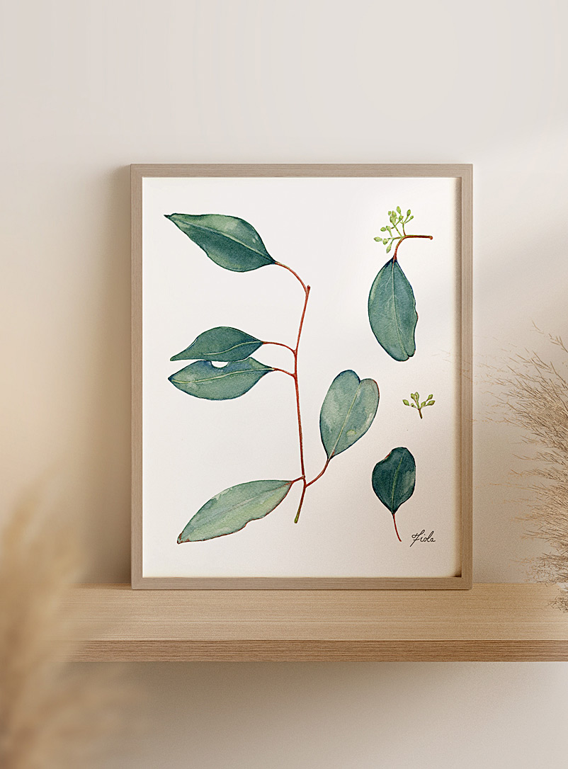 Fiola Assorted green  Caesia heart art print 3 sizes available