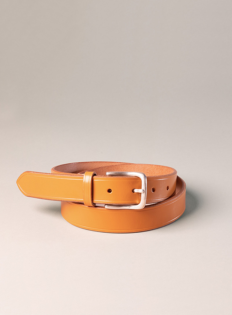Sfalci: La ceinture en cuir Angelo Miel - Chameau
