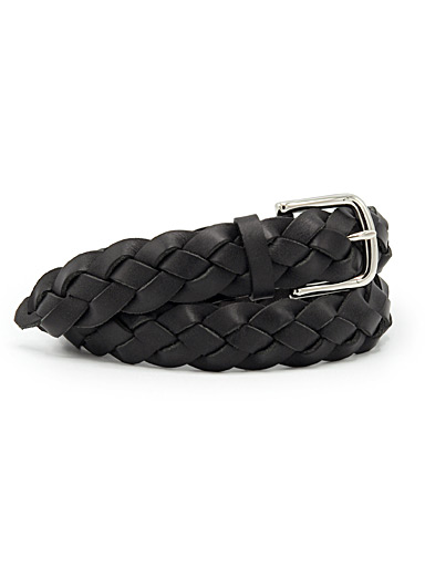Classic braided leather belt, Sfalci