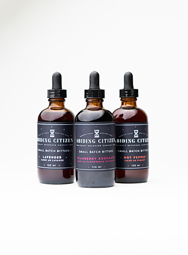 Warm and cool cocktail bitters Set of 3 bottles