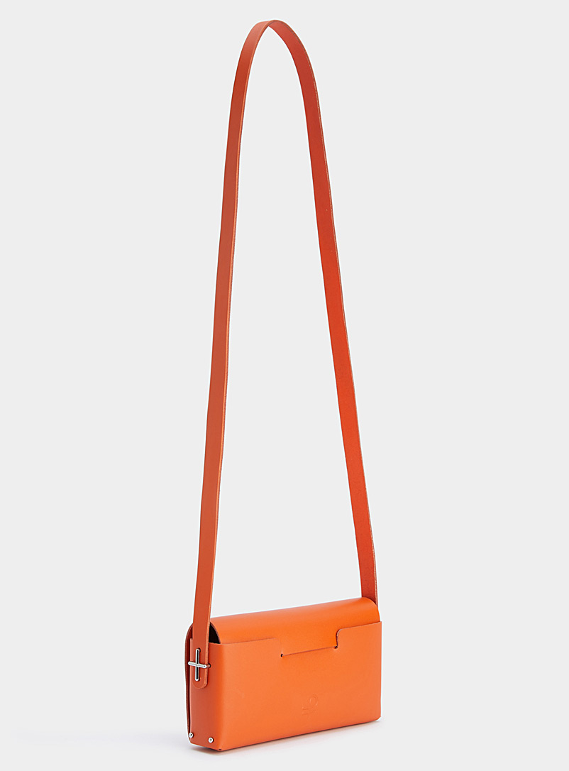 Partoem Orange Diatome leather handbag