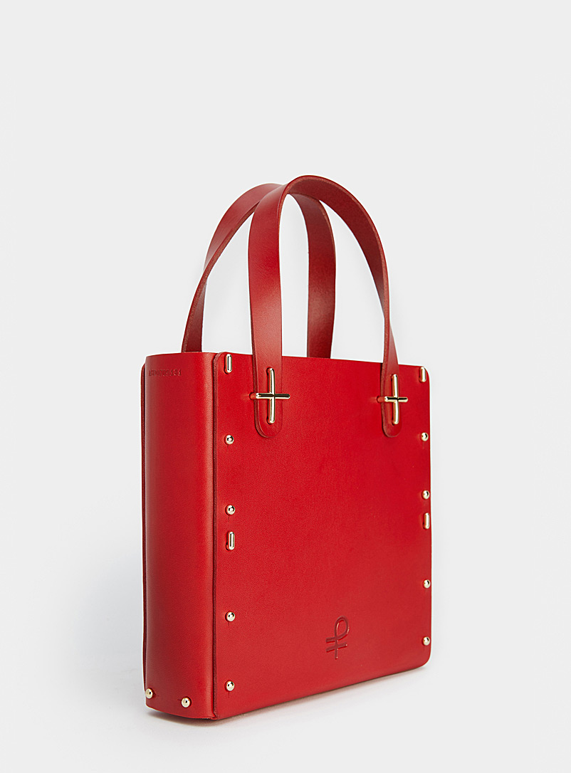 Partoem: Le sac à main en cuir Domus Rouge