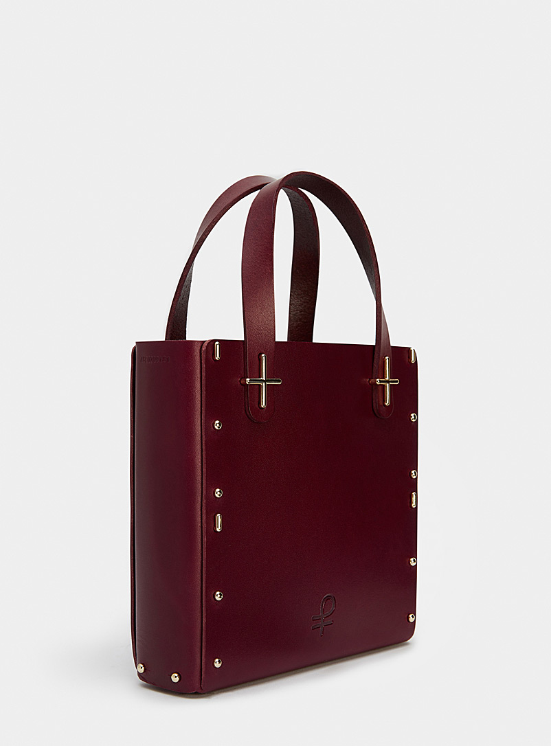 Partoem Ruby Red Domus leather handbag