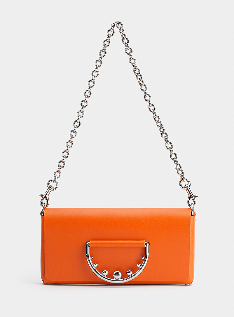 Partoem Orange Prim leather handbag