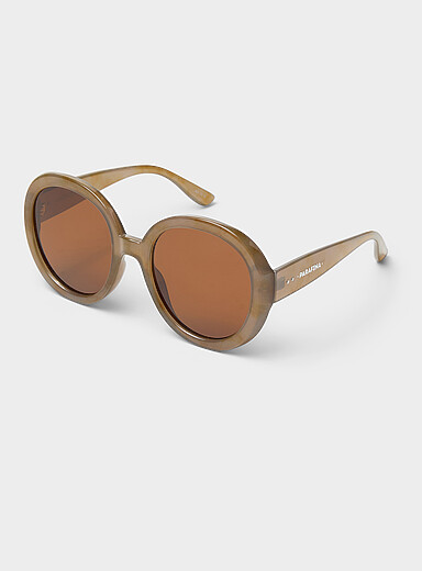 Lava polarized oversized round sunglasses