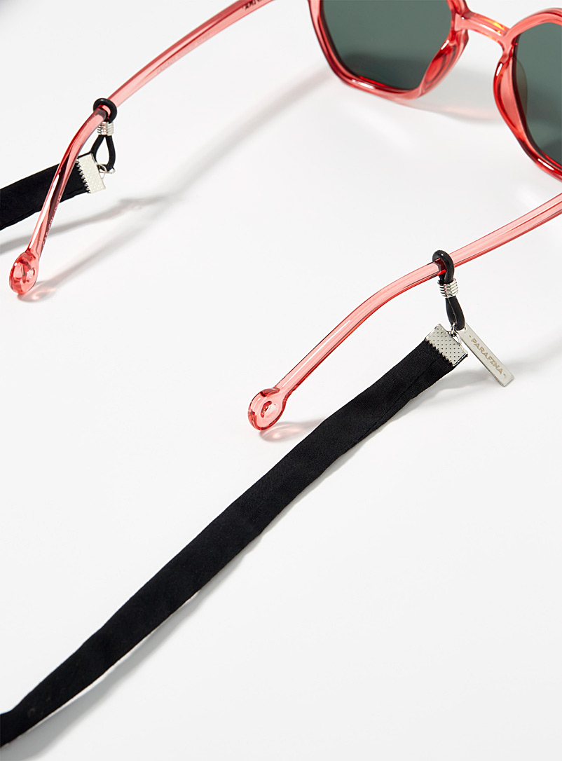 Parafina: Le cordon à lunettes monochrome Noir pour femme