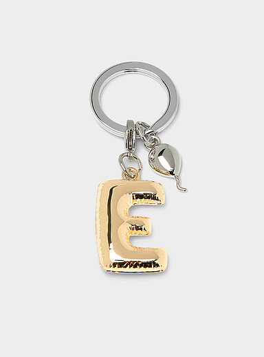 Le porte-cl&eacute;s breloque lettre gonfl&eacute;e