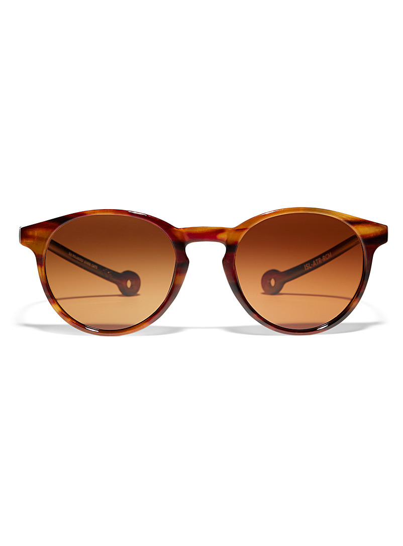 Parafina Light Brown Isla round sunglasses for women