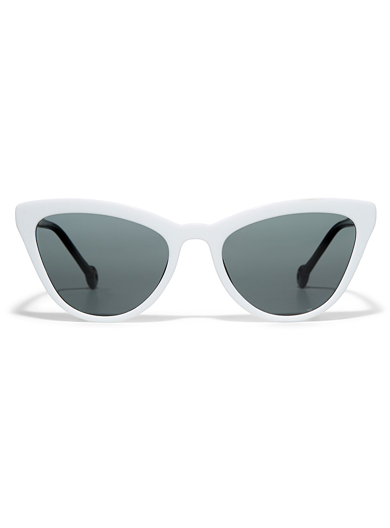 Parafina: Les lunettes de soleil oeil de chat Colina Blanc pour femme